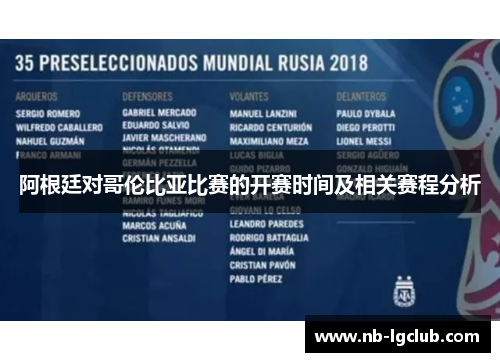 阿根廷对哥伦比亚比赛的开赛时间及相关赛程分析